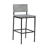 Industrial Bar Stool with Footrest