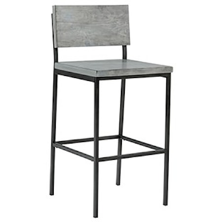 Industrial Bar Stool with Footrest