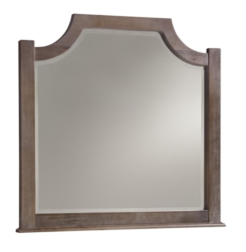 Rustic Farmhouse Arched Mirror with Beveled Glass