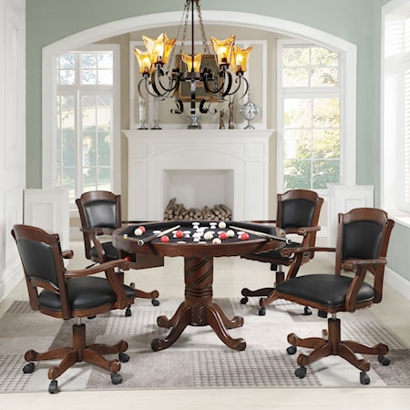 5-piece 3-in-1 Dining and Game Table Set