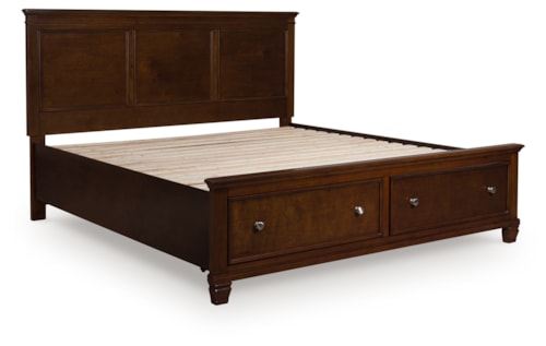 California King Panel Storage Bed