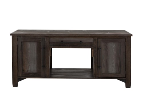Modern Rustic 1-Drawer TV Stand with Interior Shelving