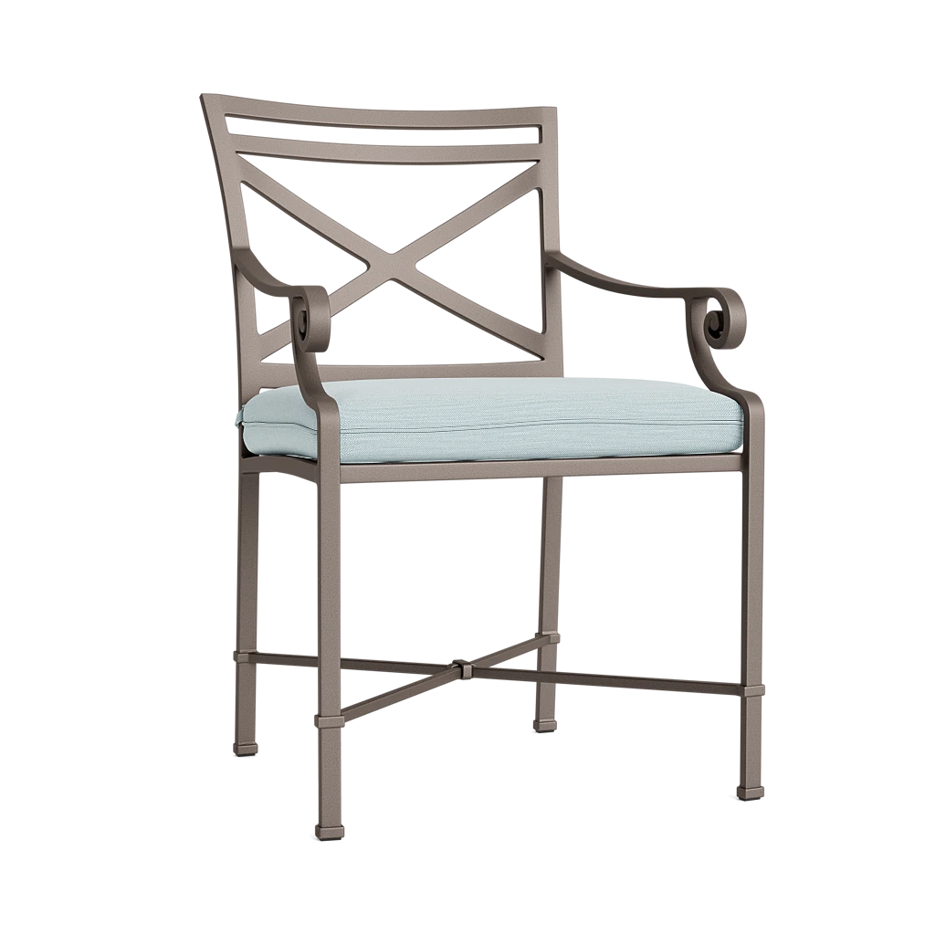 X-Back Dining Arm Chair w/Seat Cushion