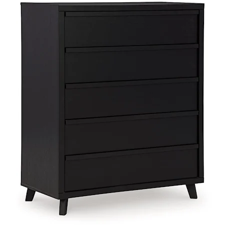Five Drawer Wide Chest