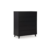 Contemporary 5-Drawer Wide Chest