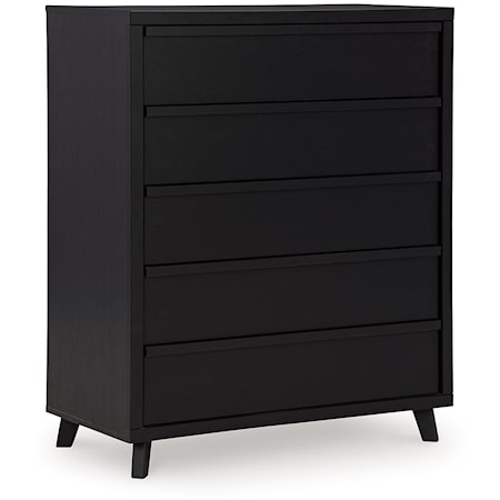 Contemporary 5-Drawer Wide Chest