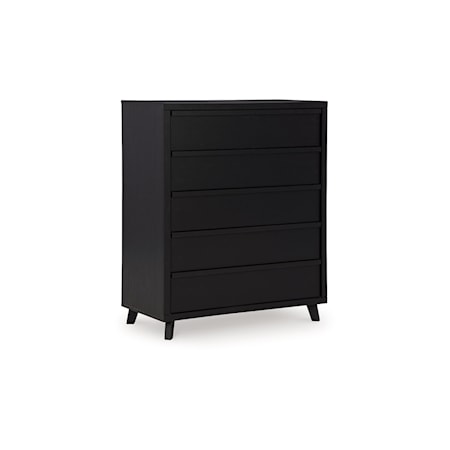 Five Drawer Wide Chest