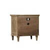 Emerald Interlude 2-Drawer Nightstand W/Power Outlet Sandstone