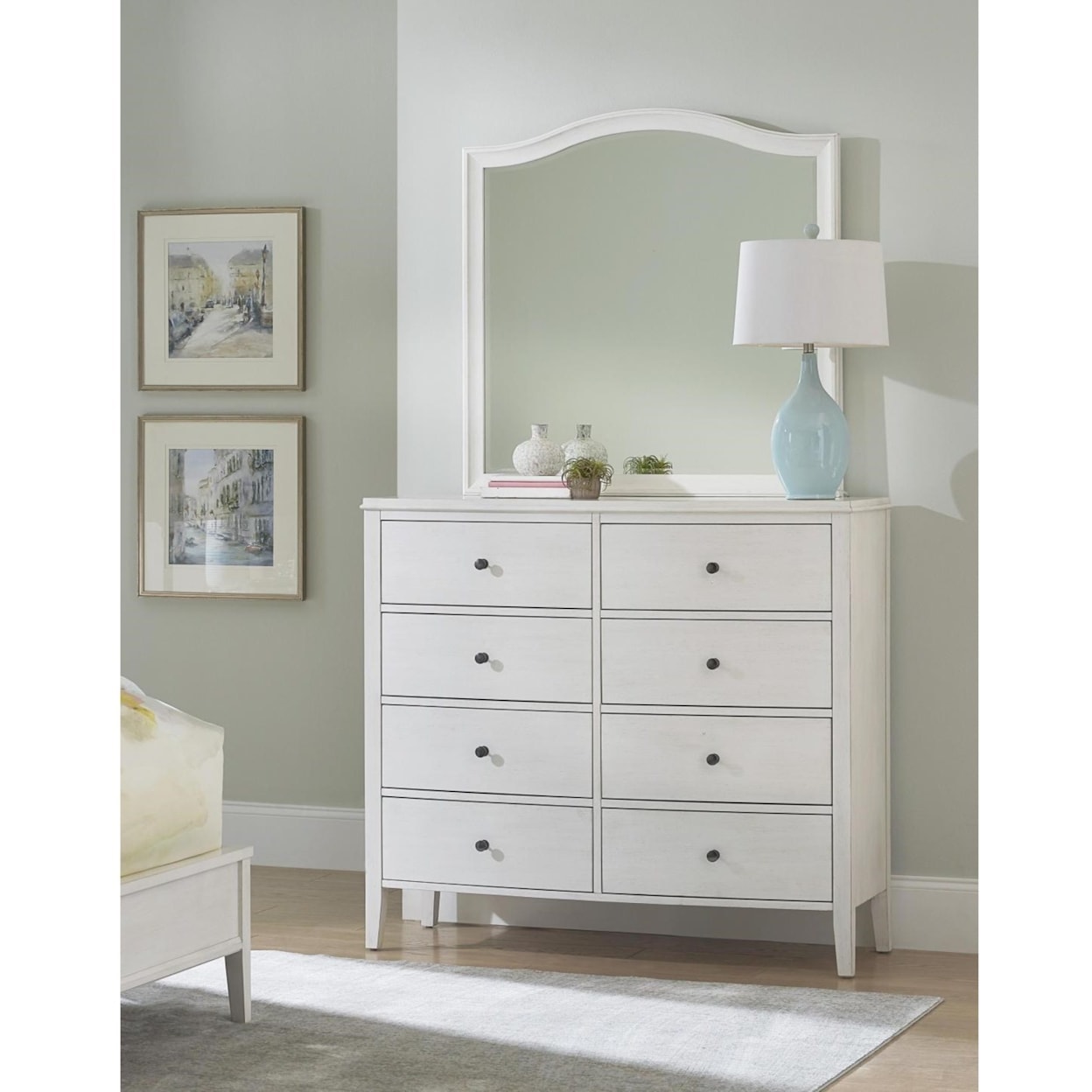 Aspenhome Charlotte 8 Drawer Chesser with Mirror