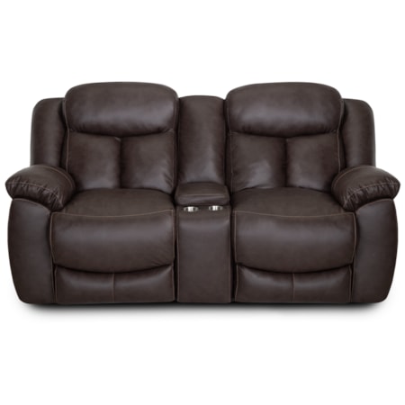 Manual Reclining Console Loveseat