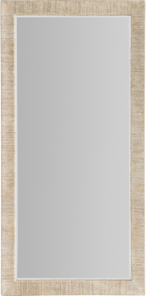Casual Floor Mirror wit Beveled Edge and Rope Wrapped Frame