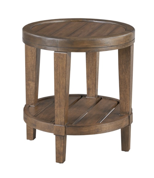 Transitional Round End Table