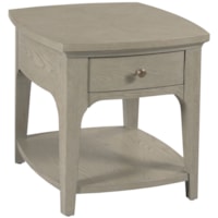 Transitional 1-Drawer End Table with Lower Shelf