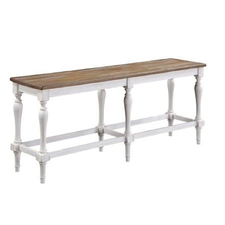 Rustic Counter-Height Dining Bench