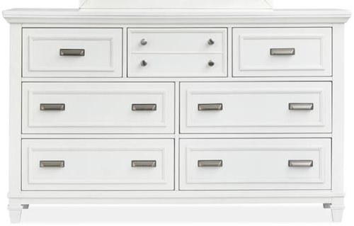 Contemporary 7-Drawer Dresser with Felt-Lined Top Drawers