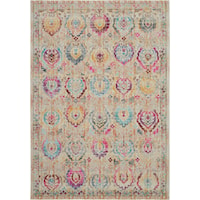 4' x 6' Ivory/Multicolor Rectangle Rug