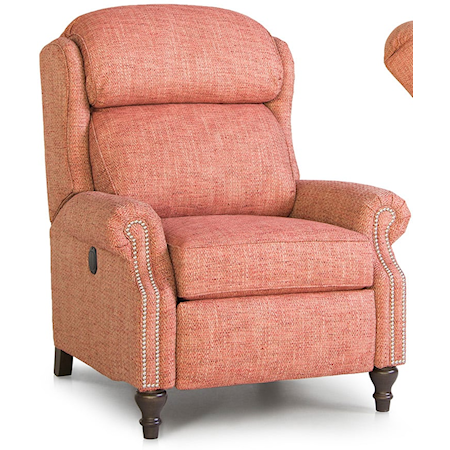 Pressback Recliner with Turned Legs