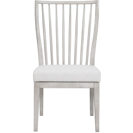 Farmhouse Side Chair with Upholstered Seat