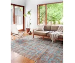 Loloi Rugs Sebastian 18" x 18" Ocean / Spice Rug