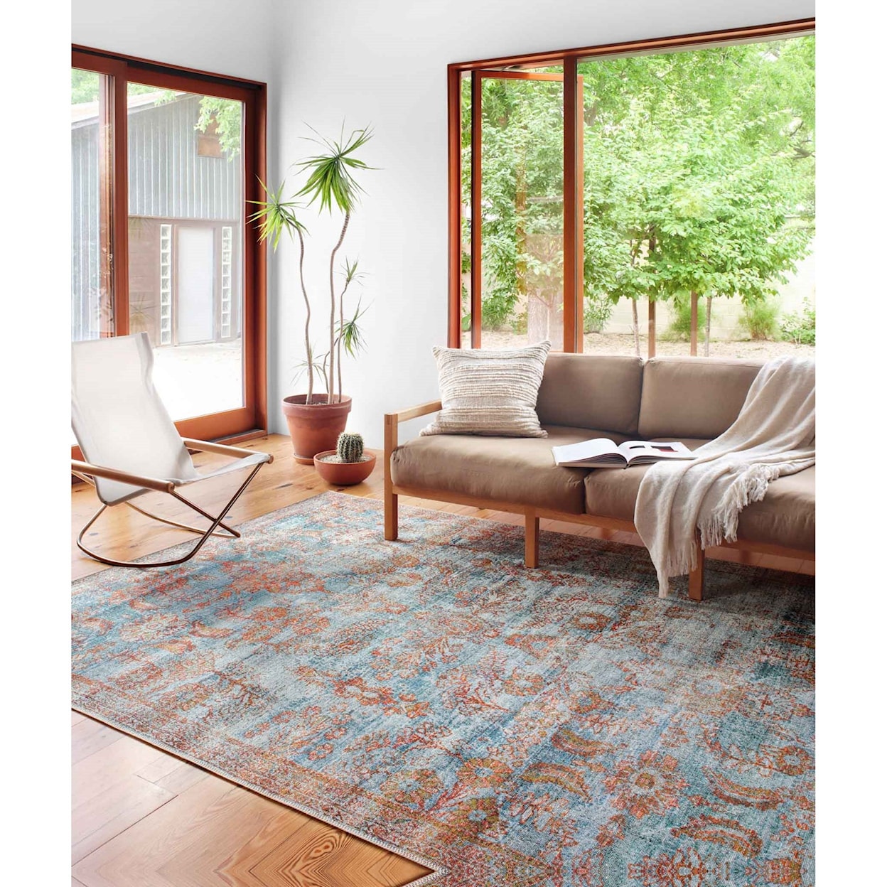 Loloi Rugs Sebastian 18" x 18"  Ocean / Spice Rug