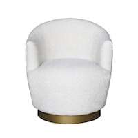 Glam Swivel Barrel Chair