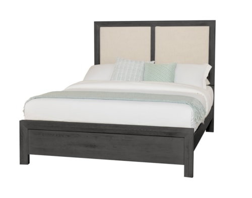 Farmhouse California King Upholstered Bed with American Craftsmanship