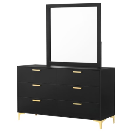 Kendall 6-drawer Dresser w/ Mirror