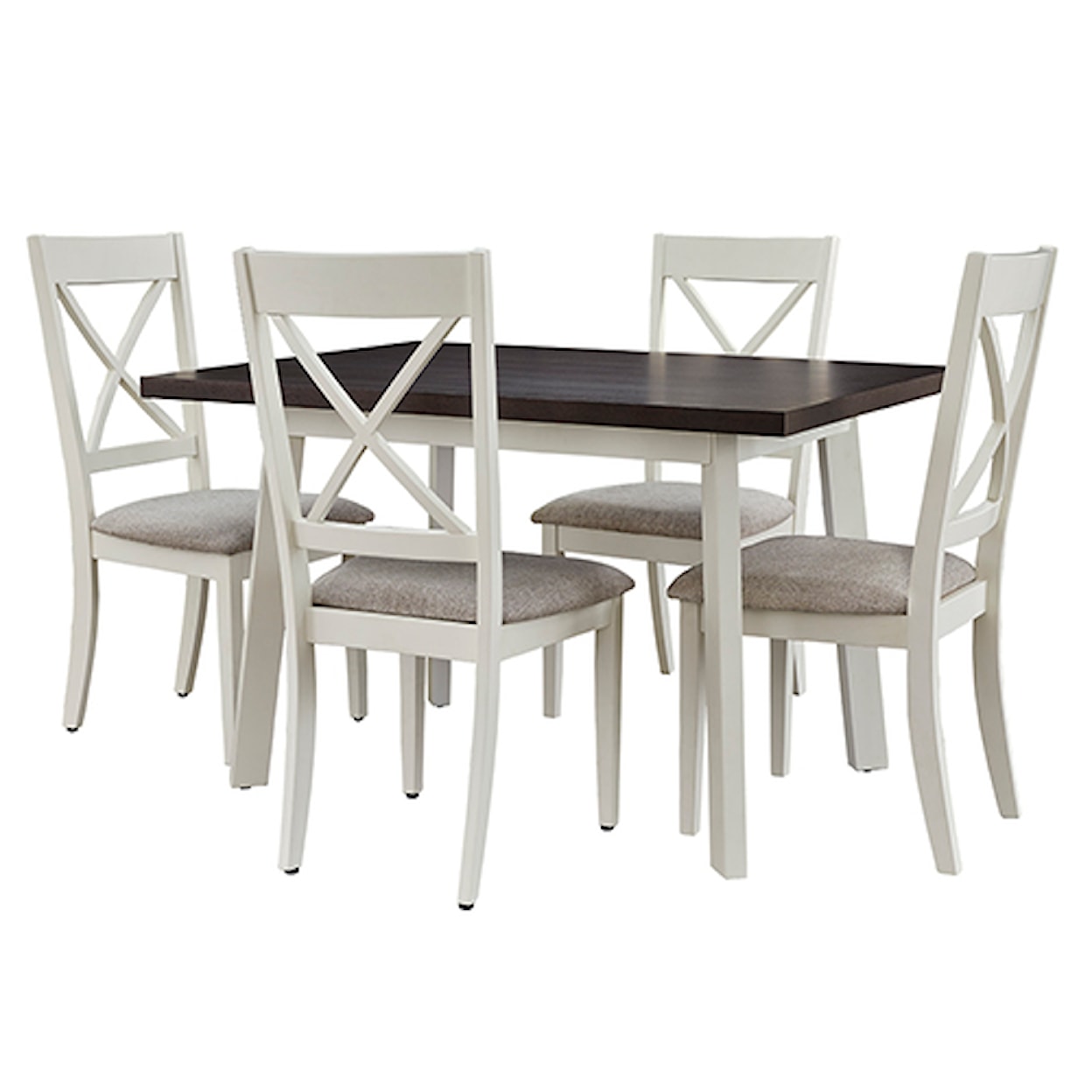 Carolina Chairs Salt & Pepper 5-Piece Dining Table Set