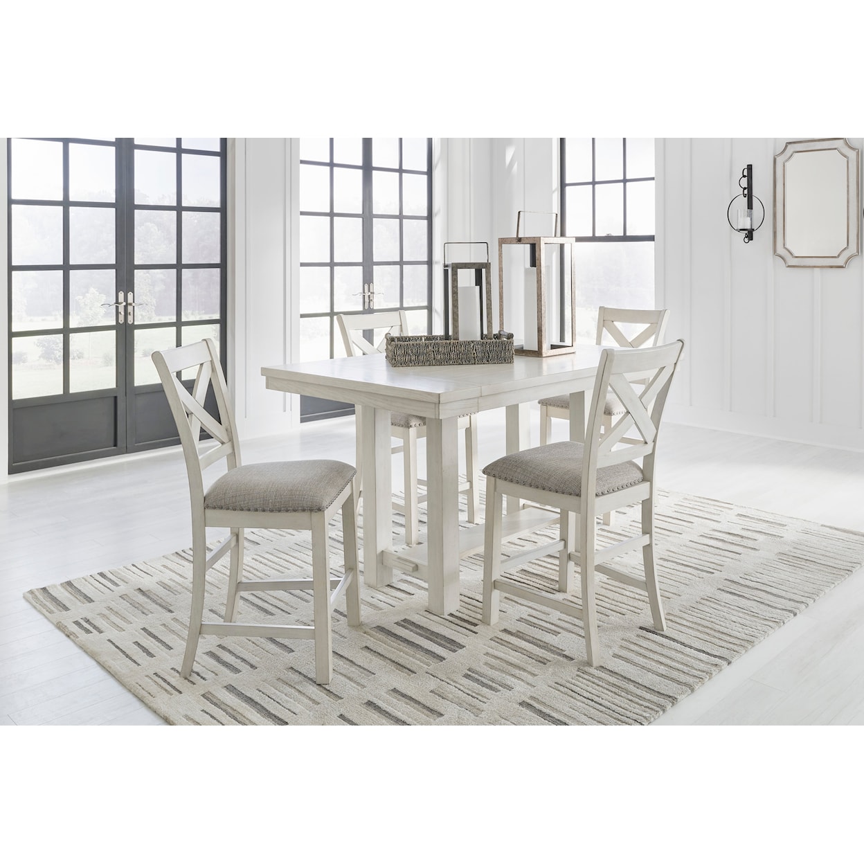 Michael Alan Select Robbinsdale Counter Height Dining Table And 4 Barstools