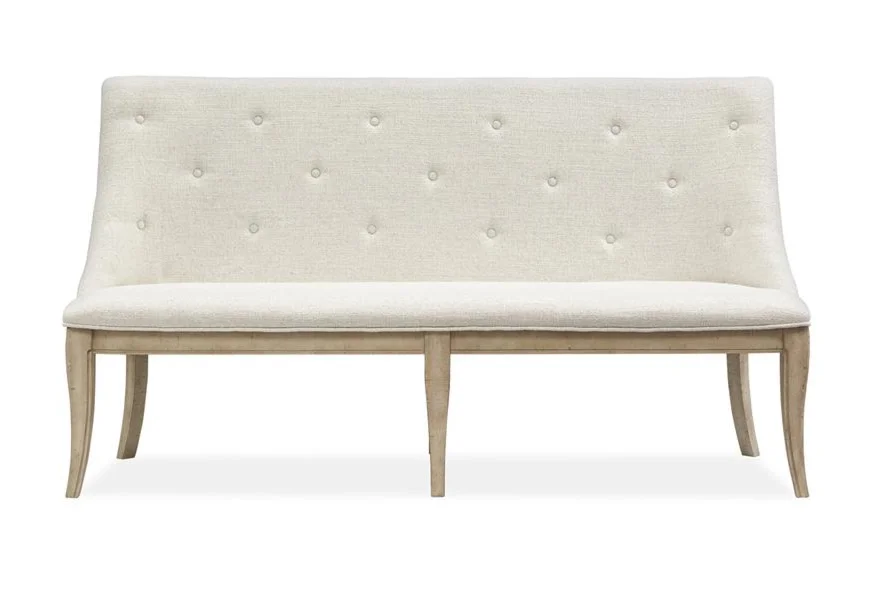 Harlow Dining Upholstered Dining Bench  by Magnussen Home at Reeds Furniture