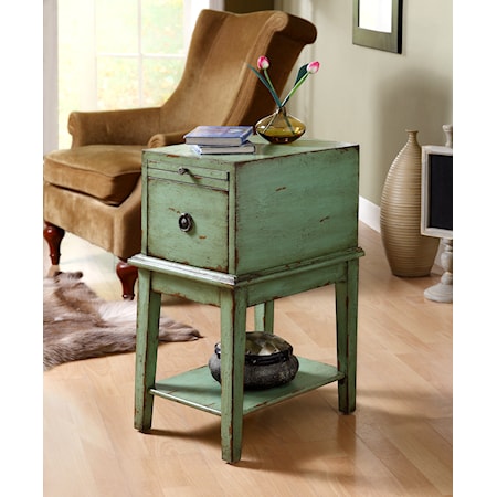 Transitional 1-Drawer End Table