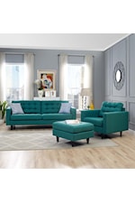 Modway Empress Empress Contemporary Upholstered Tufted Loveseat - Azul