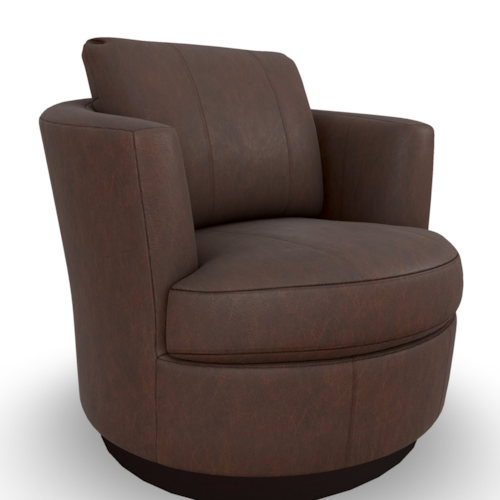 Mid-Century Modern Swivel Barrel Chair