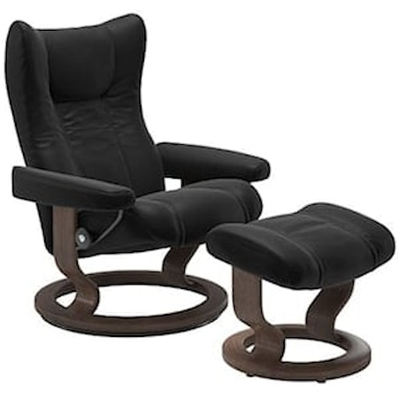 Medium Reclining Chair with Classic Base