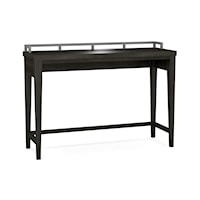 Transitional Console Table with Metal Rail