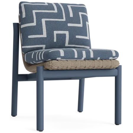 Modern Cushioned Woven Dining Side Chair