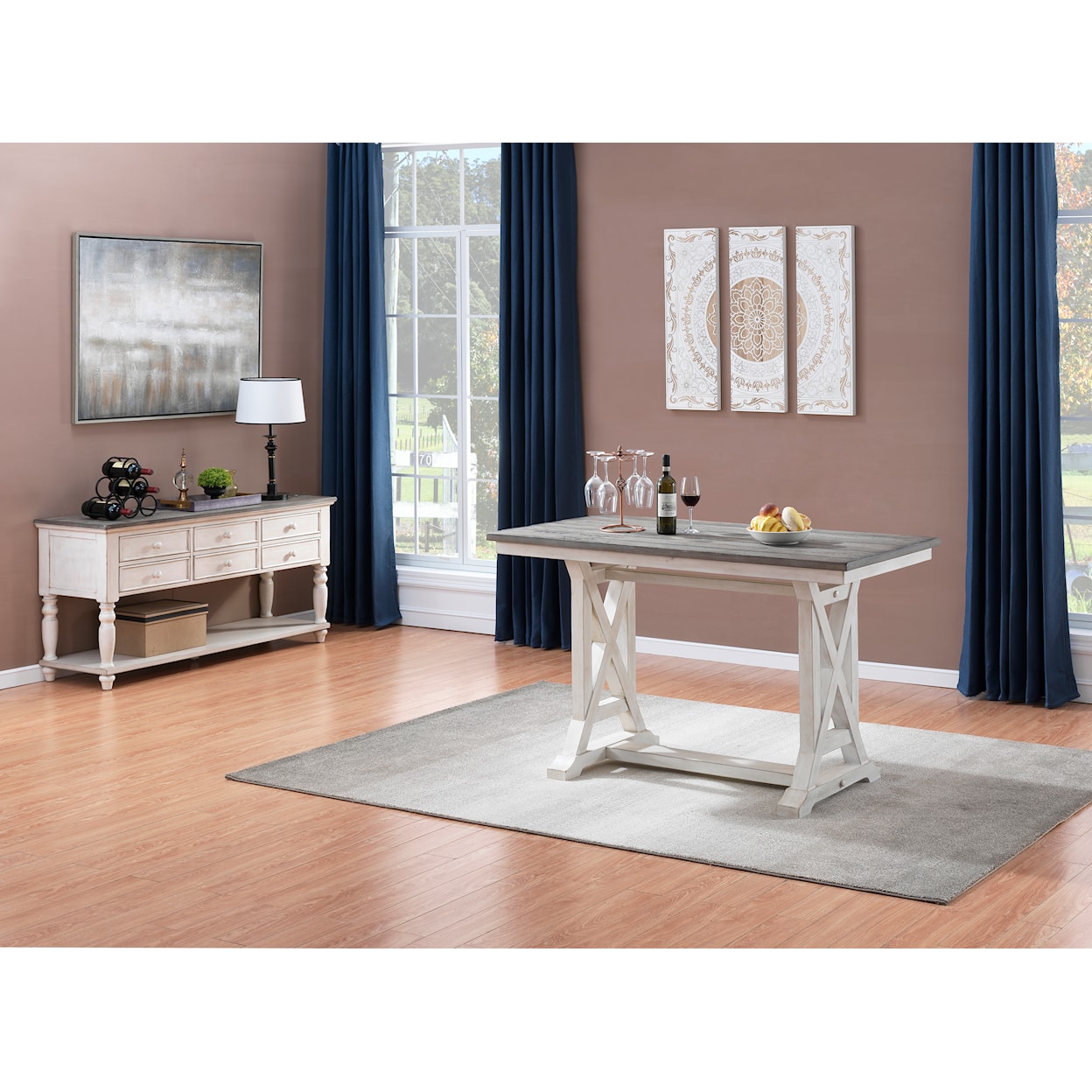 C2C Bar Harbor II Counter-Height Dining Table