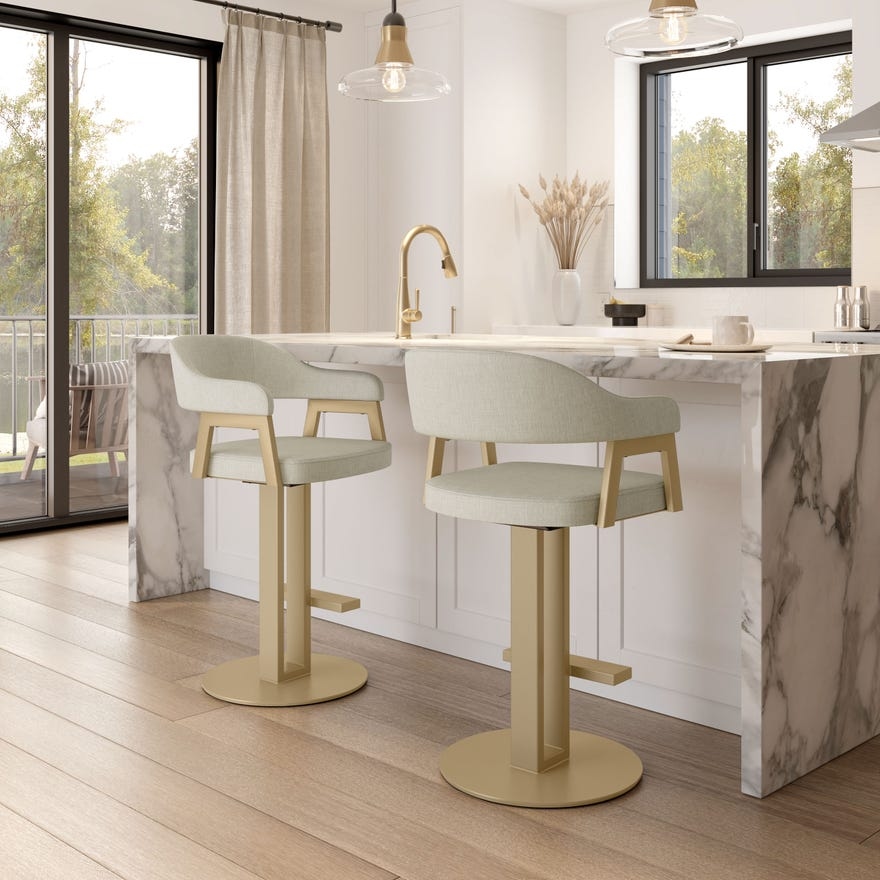 Upholstered Counter Height Swivel Stool