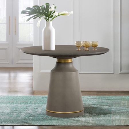 Grey Concrete Round Dining Table