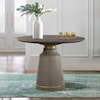 Armen Living Pinni Grey Concrete Round Dining Table