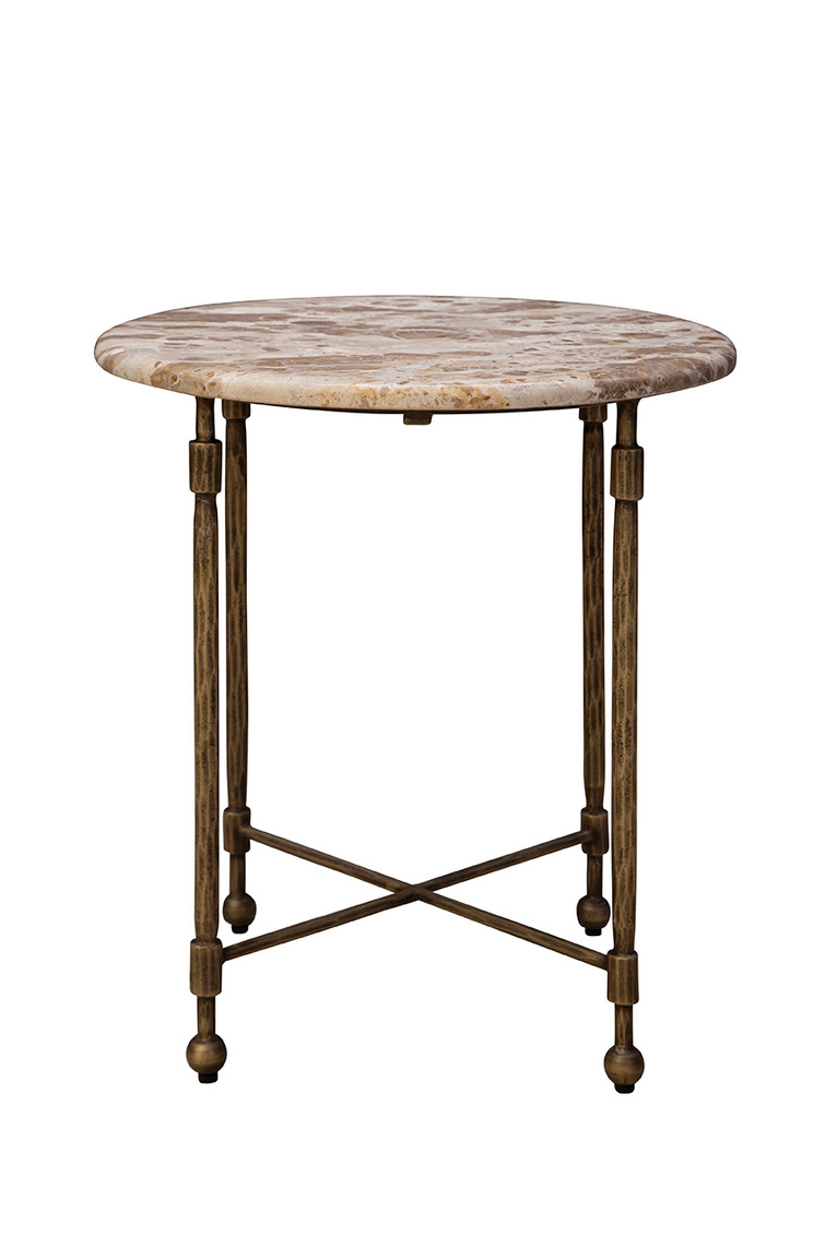 Furniture Classics Furniture Classics Round Side Table with Marble Top