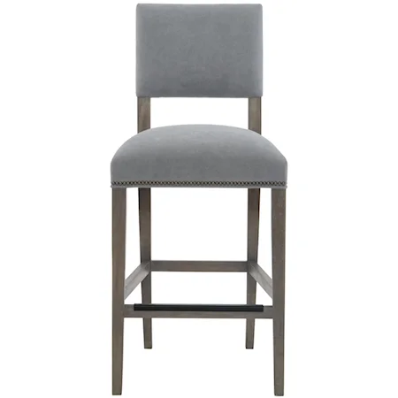 Moore Upholstered Fabric Bar Stool