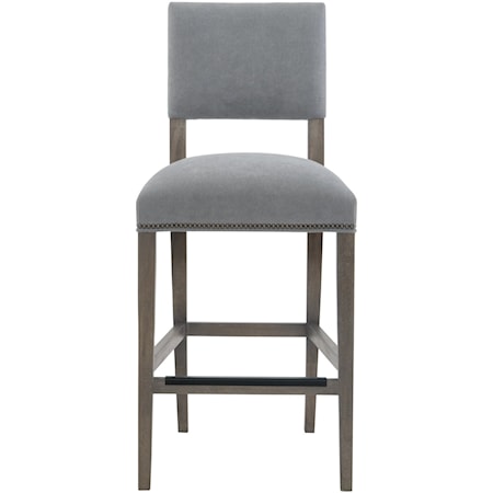 Moore Upholstered Fabric Bar Stool