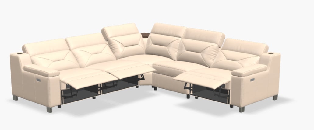 5-Seat L-Sectional with Storage Console