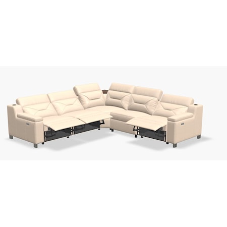 5-Seat L-Sectional with Storage Console