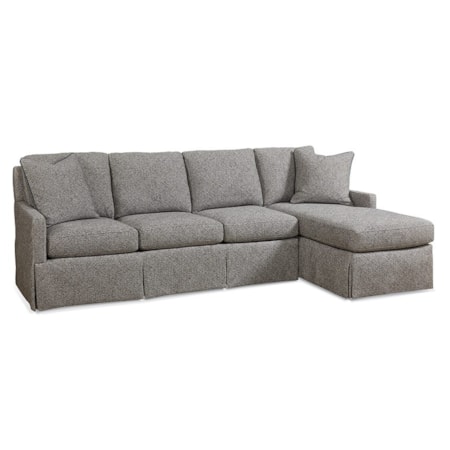 2-pc. Chaise Sectional Sofa w/Skirt