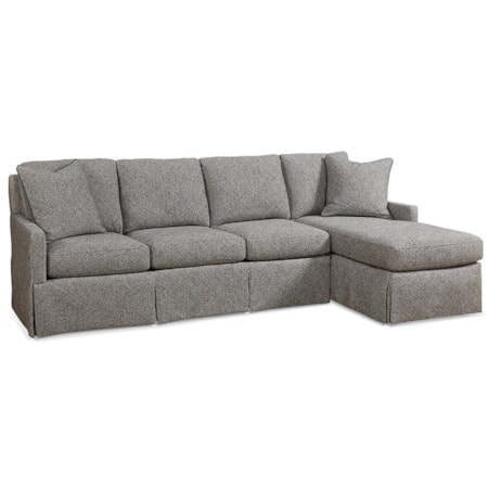 2-pc. Chaise Sectional Sofa w/Skirt