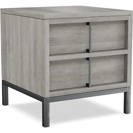 Contemporary 2-Drawer Nightstand