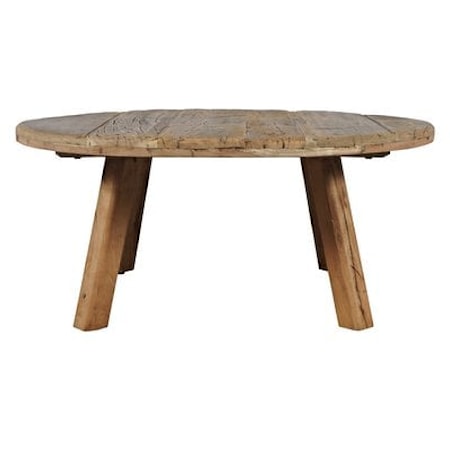 Reclamation Salvaged Wood Round Coffee Table