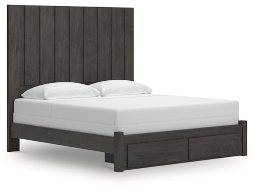 King Panel Storage Bed